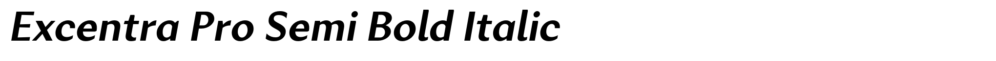 Excentra Pro Semi Bold Italic image